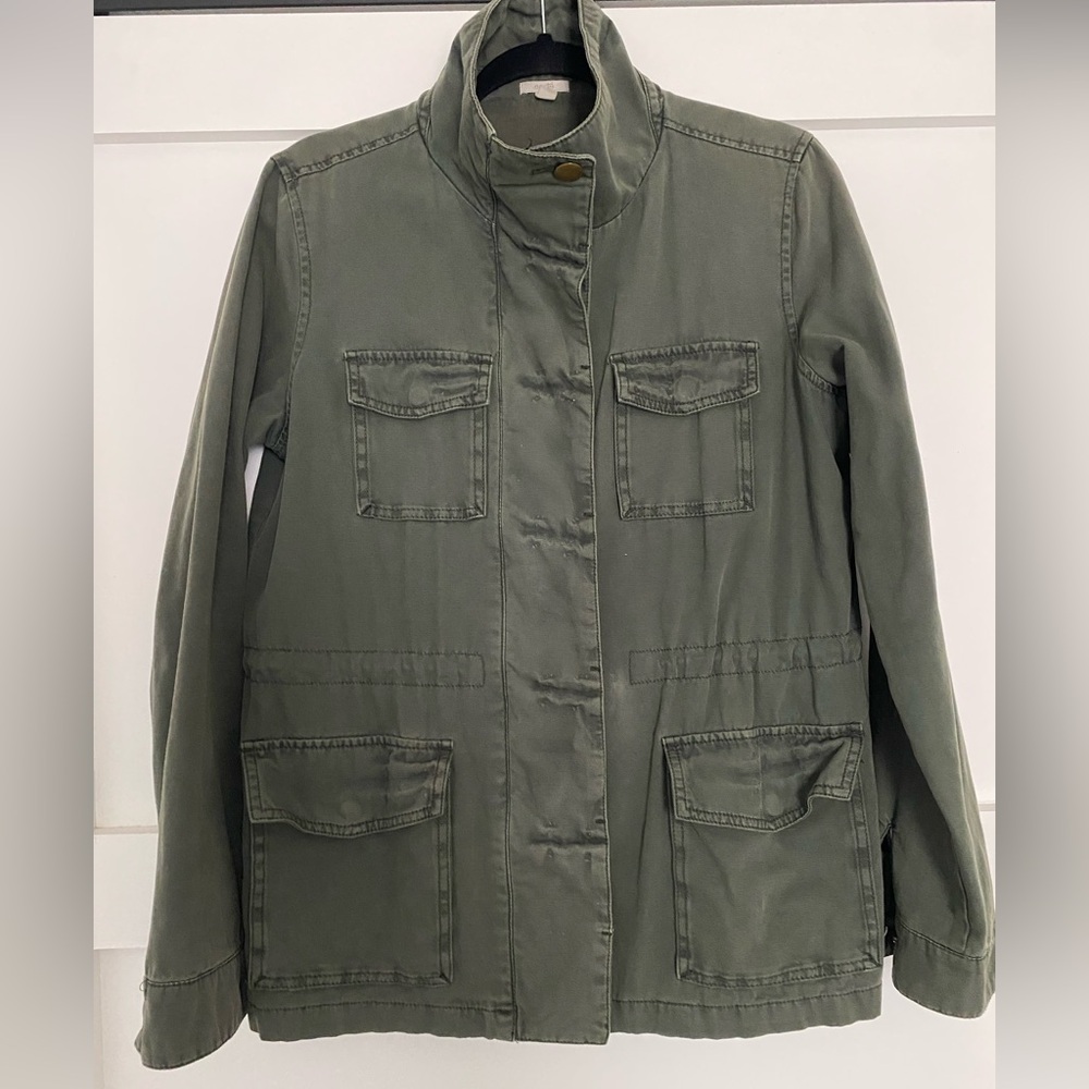 Ecote Olive Green Utility Jacket with Flap Pockets